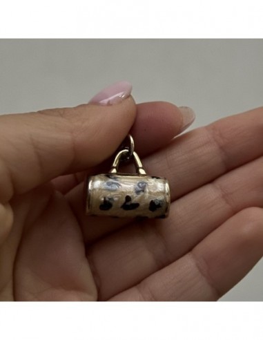 Ciondolo Argento Rodiato Dorato Borsa Smaltata [ef3e8a37]