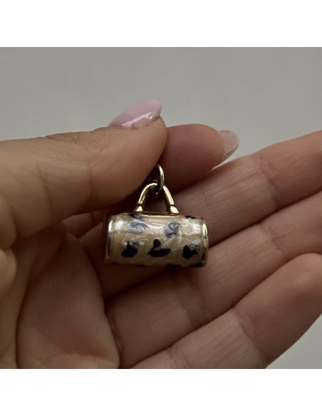 Ciondolo Argento Rodiato Dorato Borsa Smaltata [ef3e8a37]