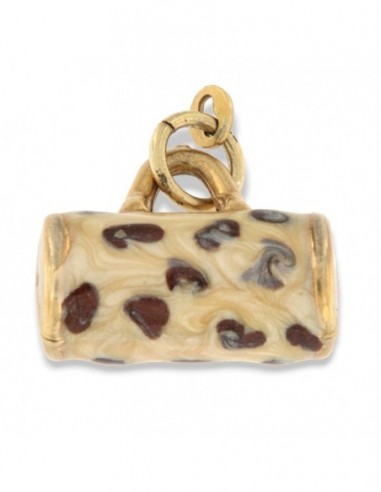 Ciondolo Argento Rodiato Dorato Borsa Smaltata [5d730c2d]