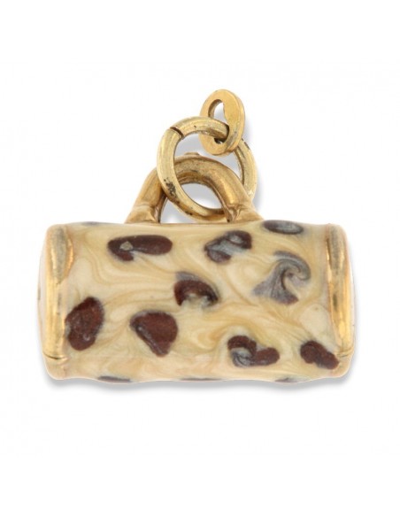 Ciondolo Argento Rodiato Dorato Borsa Smaltata [5d730c2d]