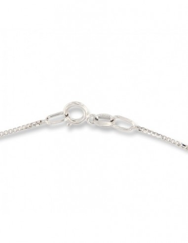COLLANA ORO BIANCO ACQUAMARINA TONDA 1,5 CARATI DI [c08c90b4]