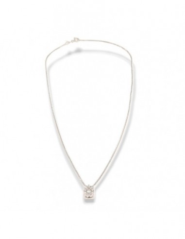 COLLANA ORO BIANCO PUNTO LUCE MAGIC 0,14 CARATI [00ddb1ab]