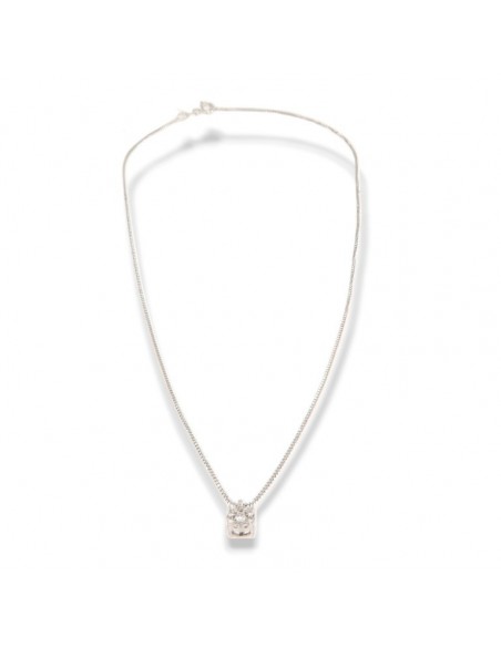 COLLANA ORO BIANCO PUNTO LUCE MAGIC 0,14 CARATI [00ddb1ab]