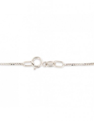 Collana In Oro Bianco 14kt A Cordoncino 0,5mm – Disponibile In 40,6cm, 45,7cm E 50,8cm - 4