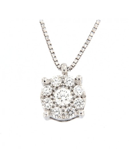 COLLANA ORO BIANCO PUNTO LUCE MAGIC 0,48 CARATI [c2def51a]