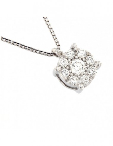 COLLANA ORO BIANCO PUNTO LUCE MAGIC 0,48 CARATI [fef17fb9]