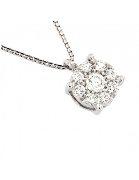 COLLANA ORO BIANCO PUNTO LUCE MAGIC 0,48 CARATI [fef17fb9]