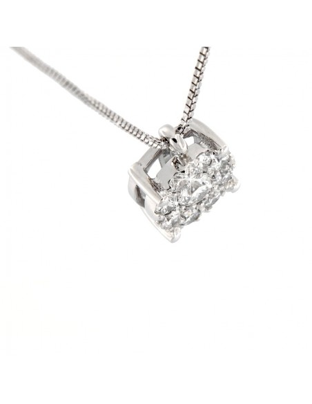 COLLANA ORO BIANCO PUNTO LUCE MAGIC 0,48 CARATI [27d73cb4]