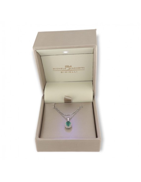 COLLANA PRINCIPESSA SMERALDO 0,37 OVALE [e71d0311]