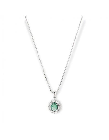 COLLANA PRINCIPESSA SMERALDO 0,69 OVALE [c81040a4]