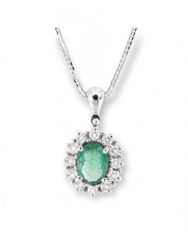 COLLANA PRINCIPESSA SMERALDO 0,69 OVALE [6bb82d0d]
