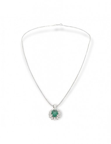 COLLANA PRINCIPESSA SMERALDO 0,69 OVALE [dca5ec09]