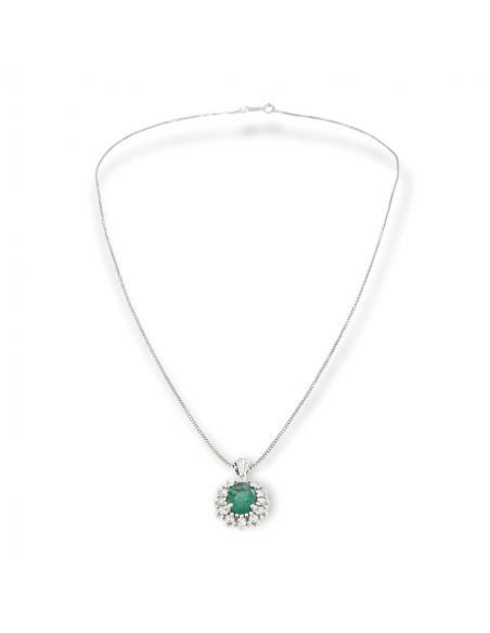 COLLANA PRINCIPESSA SMERALDO 0,69 OVALE [dca5ec09]