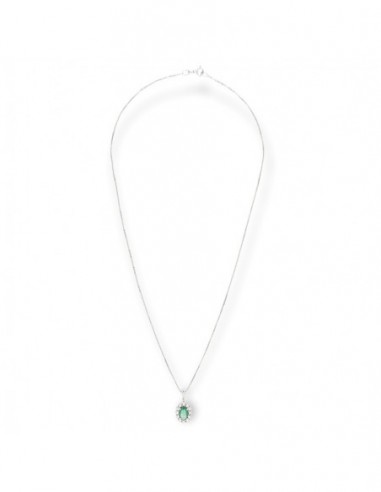 COLLANA PRINCIPESSA SMERALDO 0,69 OVALE [d9f5ab17]