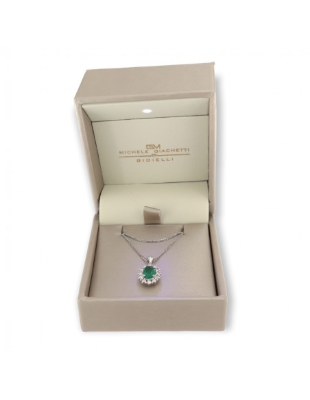 COLLANA PRINCIPESSA SMERALDO 0,69 OVALE [b7ce291e]