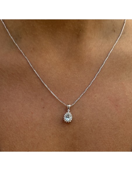 COLLANA PRINCIPESSA  ACQUAMARINA 0,49 GOCCIA [ec14f50c]