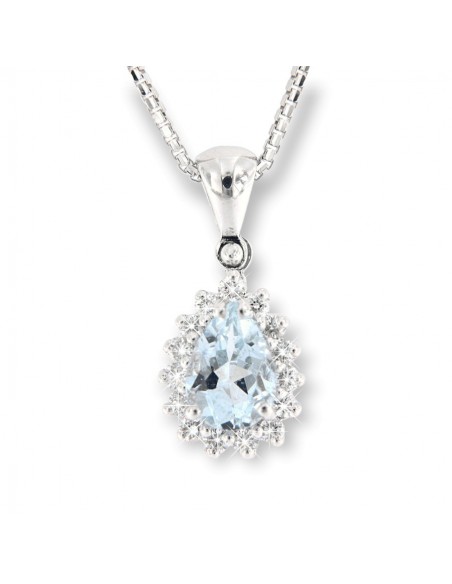 COLLANA PRINCIPESSA  ACQUAMARINA 0,49 GOCCIA [5b093408]