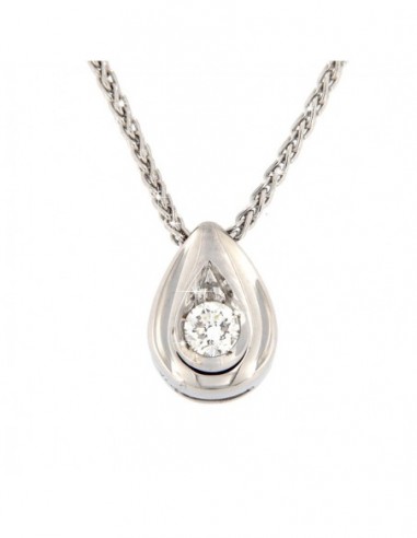 CIONDOLO ORO GOCCIA DIAMANTE 0,12 CARATI [6bb28f76]