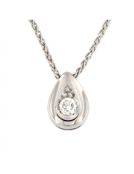 CIONDOLO ORO GOCCIA DIAMANTE 0,12 CARATI [6bb28f76]