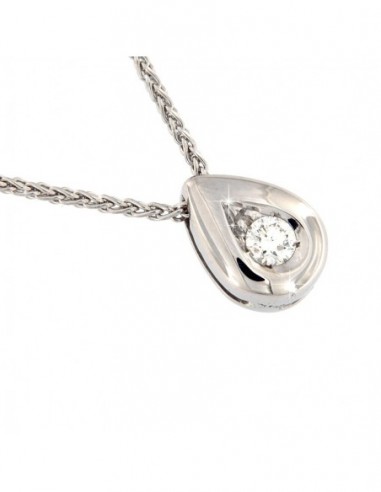 CIONDOLO ORO GOCCIA DIAMANTE 0,12 CARATI [5e0261b4]