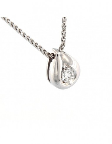 CIONDOLO ORO GOCCIA DIAMANTE 0,12 CARATI [872422b9]