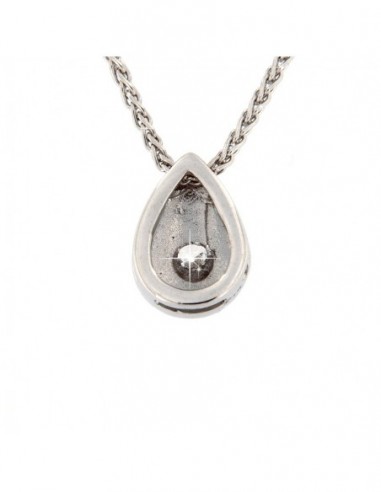 CIONDOLO ORO GOCCIA DIAMANTE 0,12 CARATI [3039e3bd]