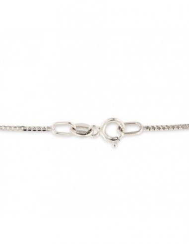 COLLANA ORO BIANCO PRINCIPESSA OVALE RUBINO 0,54 C [1d65d1f2]