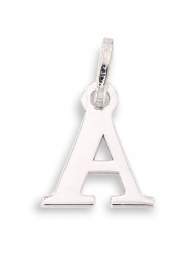 Ciondolo Oro Bianco Iniziale Lettera A 0,80GR [c12a5219]