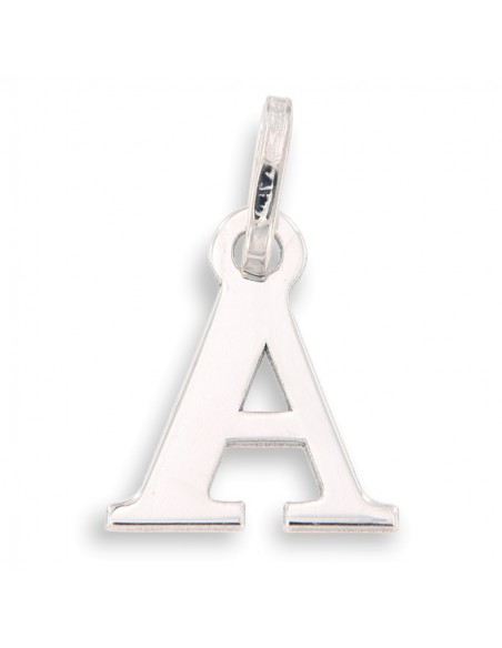 Ciondolo Oro Bianco Iniziale Lettera A 0,80GR [c12a5219]