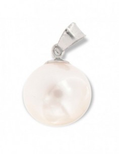Ciondolo Oro Bianco Perla Naturale Acquadolce 11CM [f2e51724]