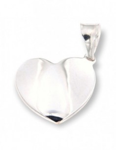Ciondolo Oro Bianco Cuore Bombato [fd15de06]