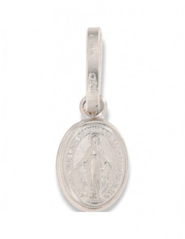 Ciondolo Oro Bianco Medaglia Madonna Miracolosa 10 [f7024dfb]
