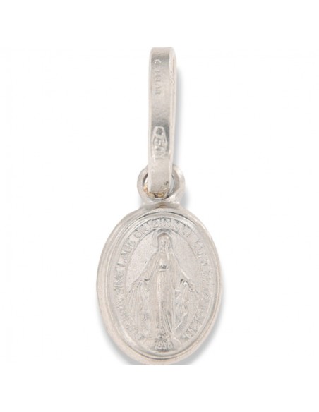 Ciondolo Oro Bianco Medaglia Madonna Miracolosa 10 [f7024dfb]
