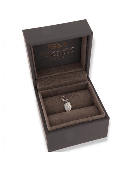 Ciondolo Oro Bianco Medaglia Madonna Miracolosa 10 [caa408dc]