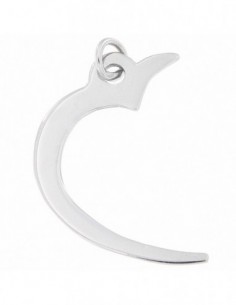 Ciondolo Oro Bianco Cuore Spezzato Metà [597d9a16]