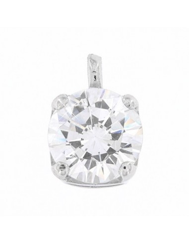 Ciondolo Oro Bianco Punto Luce Zirconi 5MM [2c9da781]