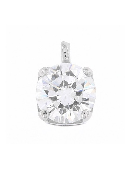 Ciondolo Oro Bianco Punto Luce Zirconi 5MM [2c9da781]