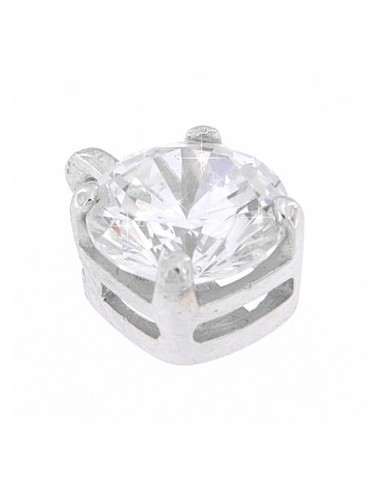 Ciondolo Oro Bianco Punto Luce Zirconi 5MM [4418b9ec]