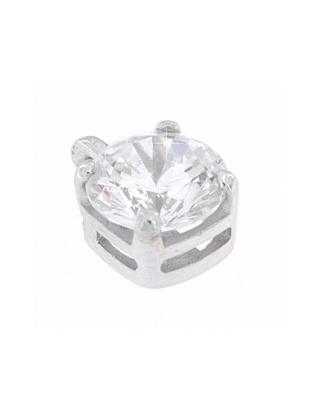 Ciondolo Oro Bianco Punto Luce Zirconi 5MM [4418b9ec]