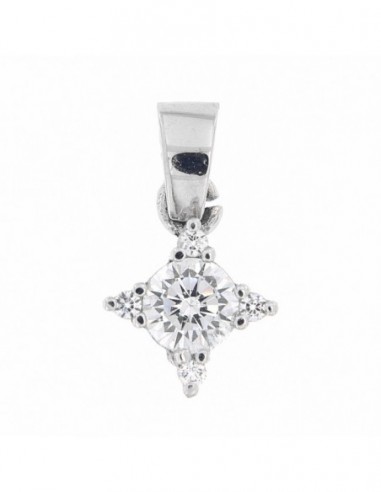 Ciondolo Oro Bianco Punto Luce 9,50MM [48b1b675]
