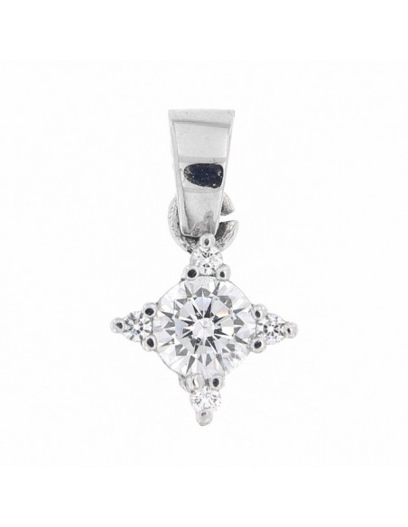 Ciondolo Oro Bianco Punto Luce 9,50MM [48b1b675]