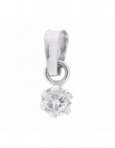 Ciondolo Oro Bianco Punto Luce 8MM [9197f578]