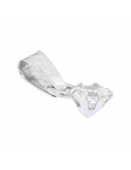 Ciondolo Oro Bianco Punto Luce 8MM [4213783c]