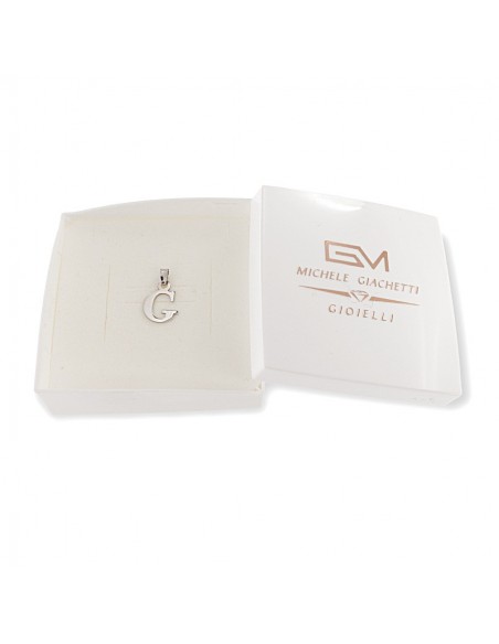 Ciondolo Oro Bianco Iniziale Lettera G [8d8af4c4]