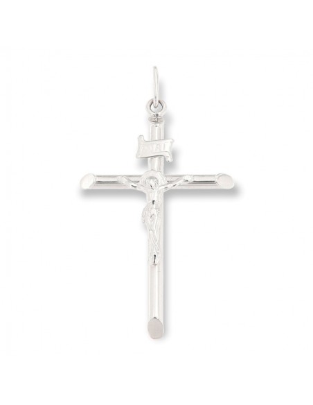 Ciondolo Oro Bianco Gesù Cristo In Rilievo 45,50CM [b3bde138]