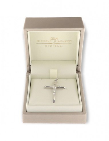 Ciondolo Oro Bianco Gesù Cristo In Rilievo 45,50CM [109f8f12]