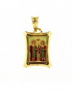 CIONDOLO ORO GIALLO COSMA DAMIANO SANTI MEDICI SMA [2b584a93]