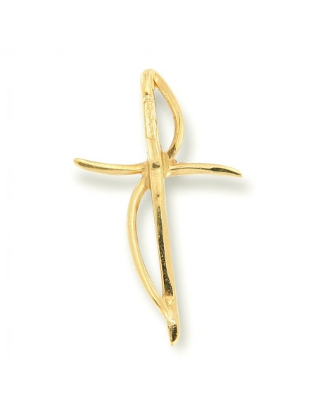 Ciondolo Oro Giallo Crocifisso Stilizzato Zirconi [fc6364b6]