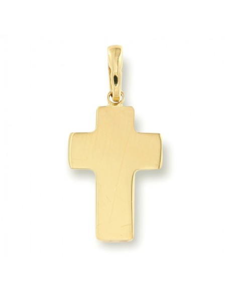Ciondolo Oro Giallo Croce Spessa Liscia [d6ec72bc]