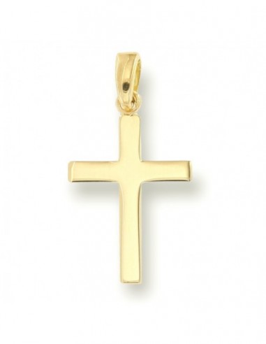 Ciondolo Oro Giallo Croce Piatta 18MM [968b3e29]